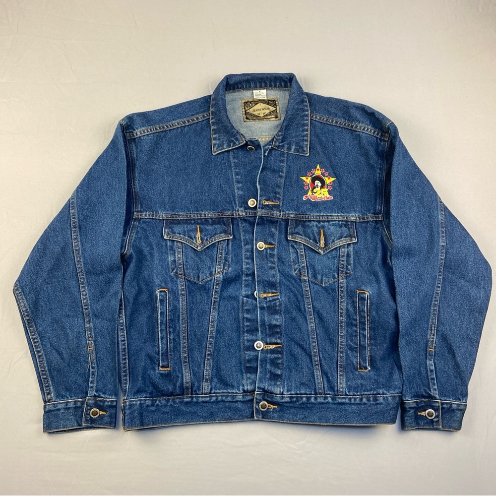 Haleman Jeans Wear Denim Jacket Men’s Medium 25 Arizona Charlie’s Cotton Button